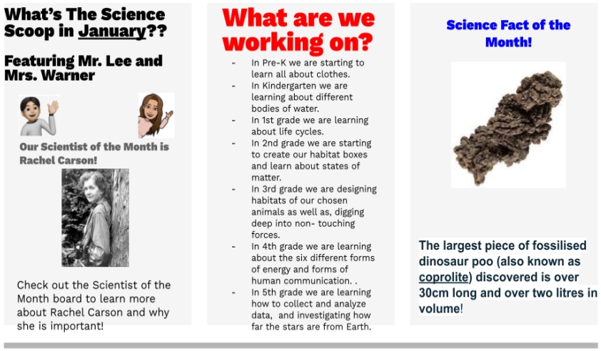 January 2026 Science Scoop