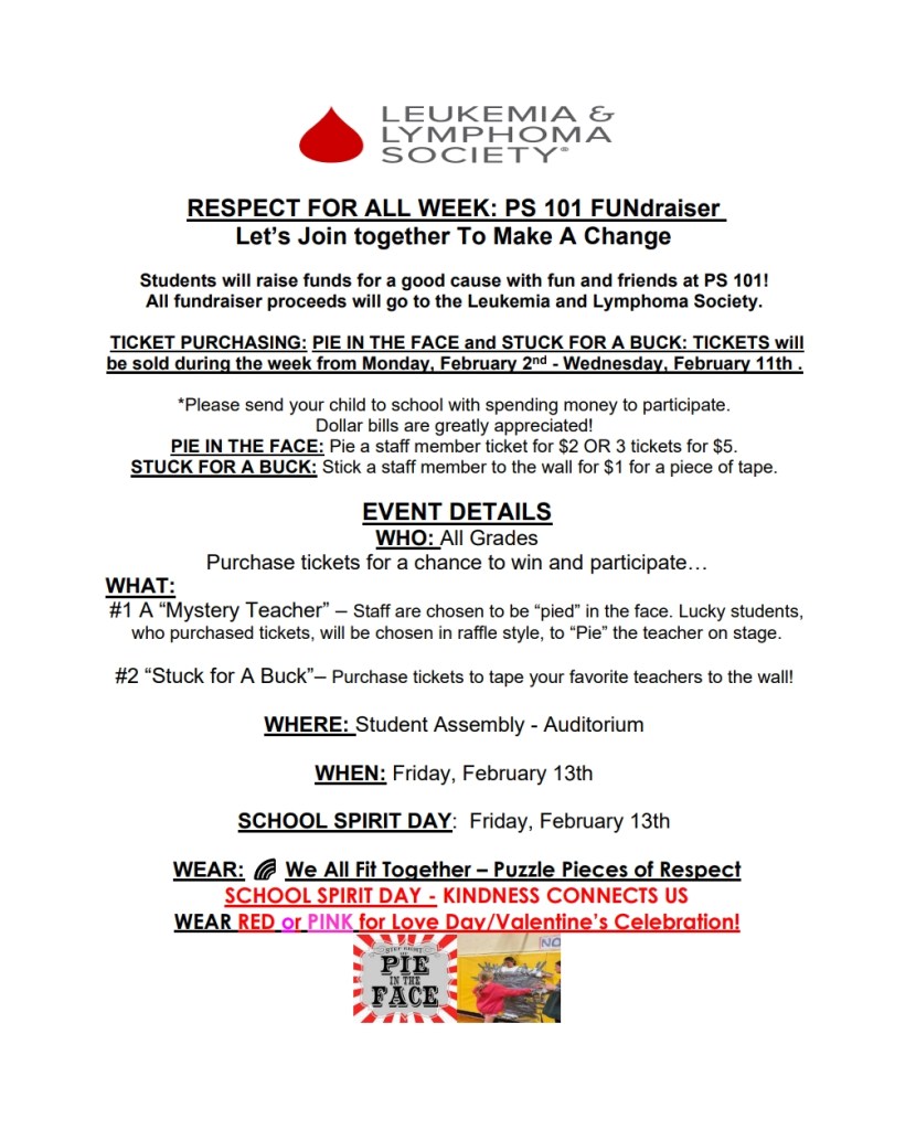 PS 101 FUNdraiser flyer
