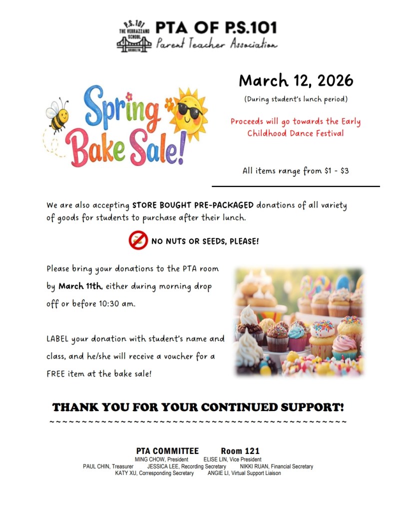 PTA Bake Sale Flyer
