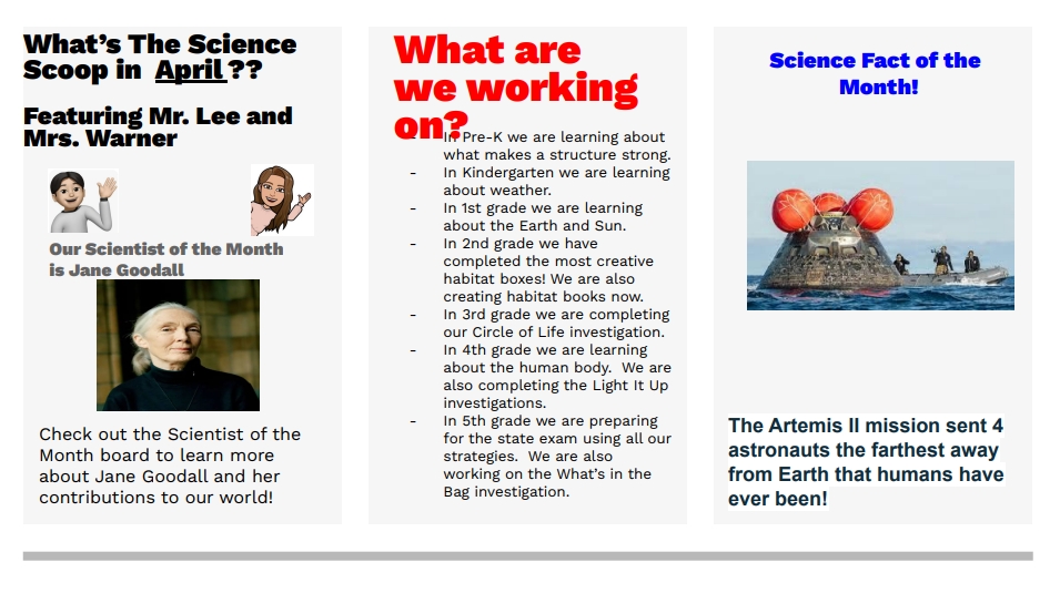 Science Scoop Newsletter