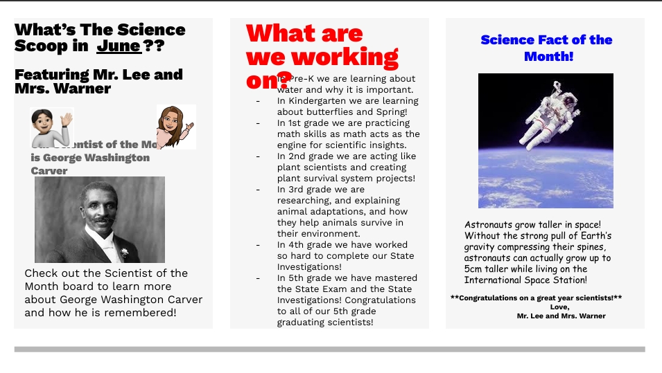 Science Scoop June