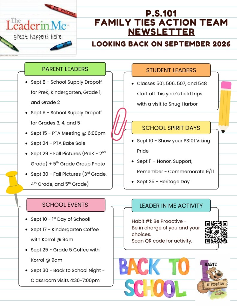 Family Ties Newsletter Looking Back on September