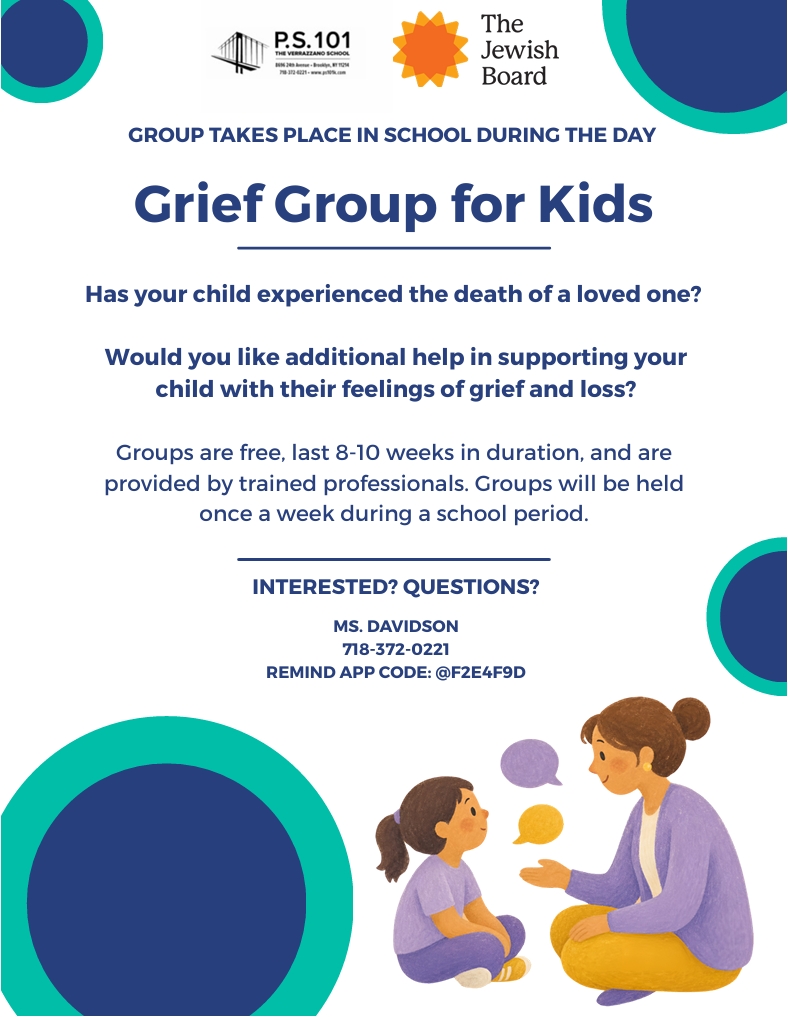 Grief Group for Kids flyer
