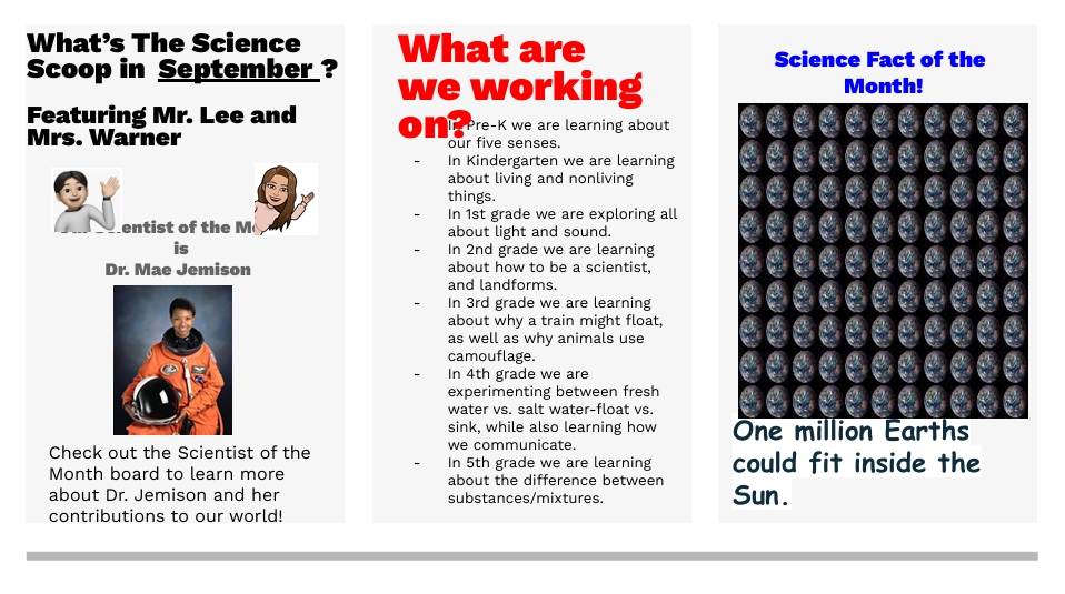 Science Scoop September
